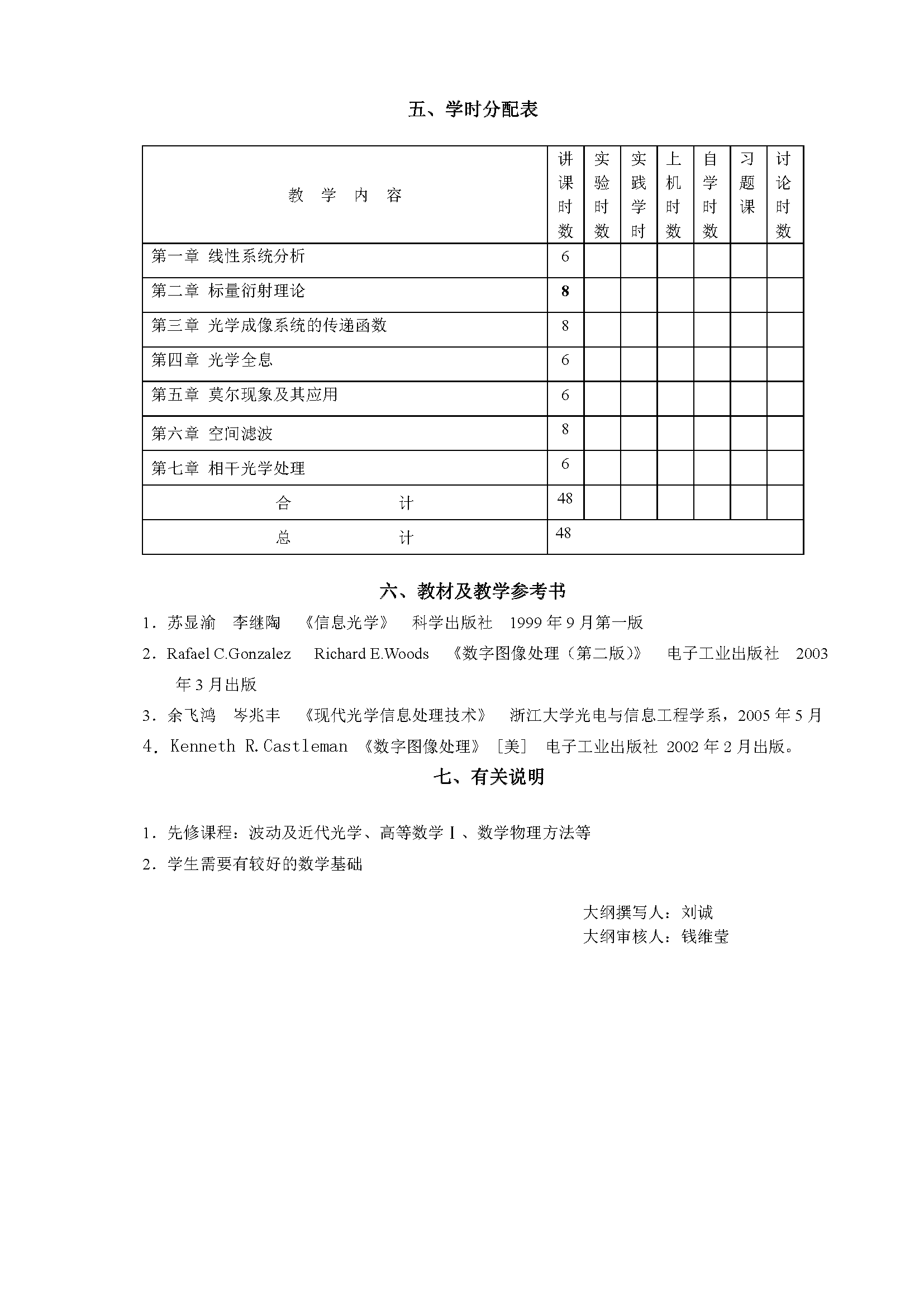 光学信息及处理
