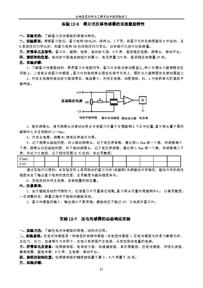 SET 系列传感器实验